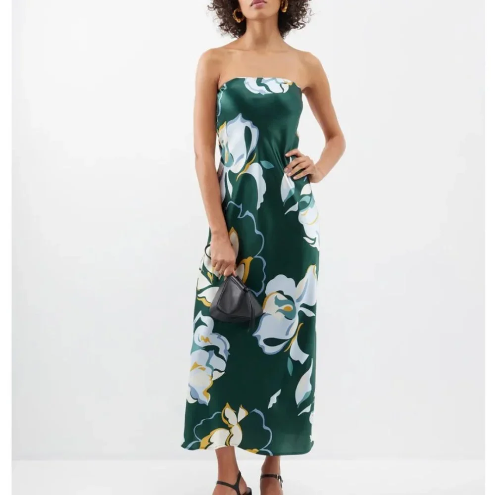 Reformation Joana Silk Dress Small Lyra